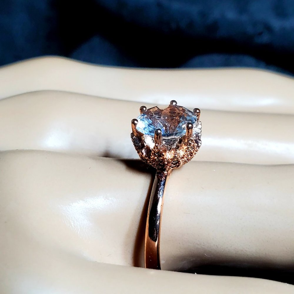 Kate 1ct White Topaz Ring 925 Sterling Silver - Picture 10 of 15